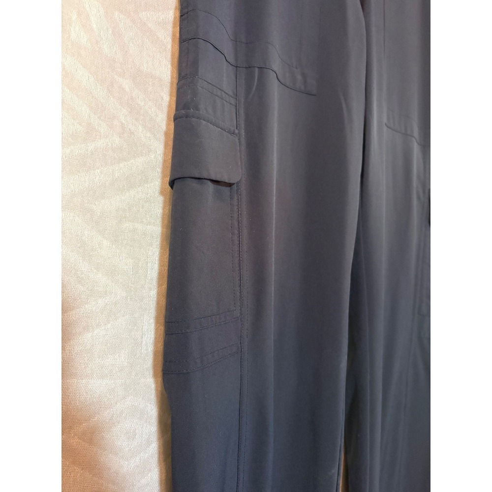 Athleta Black Ankle high rise Cargo Pants Womens Size 8T Straight‎ Leg - Picture 5 of 8
